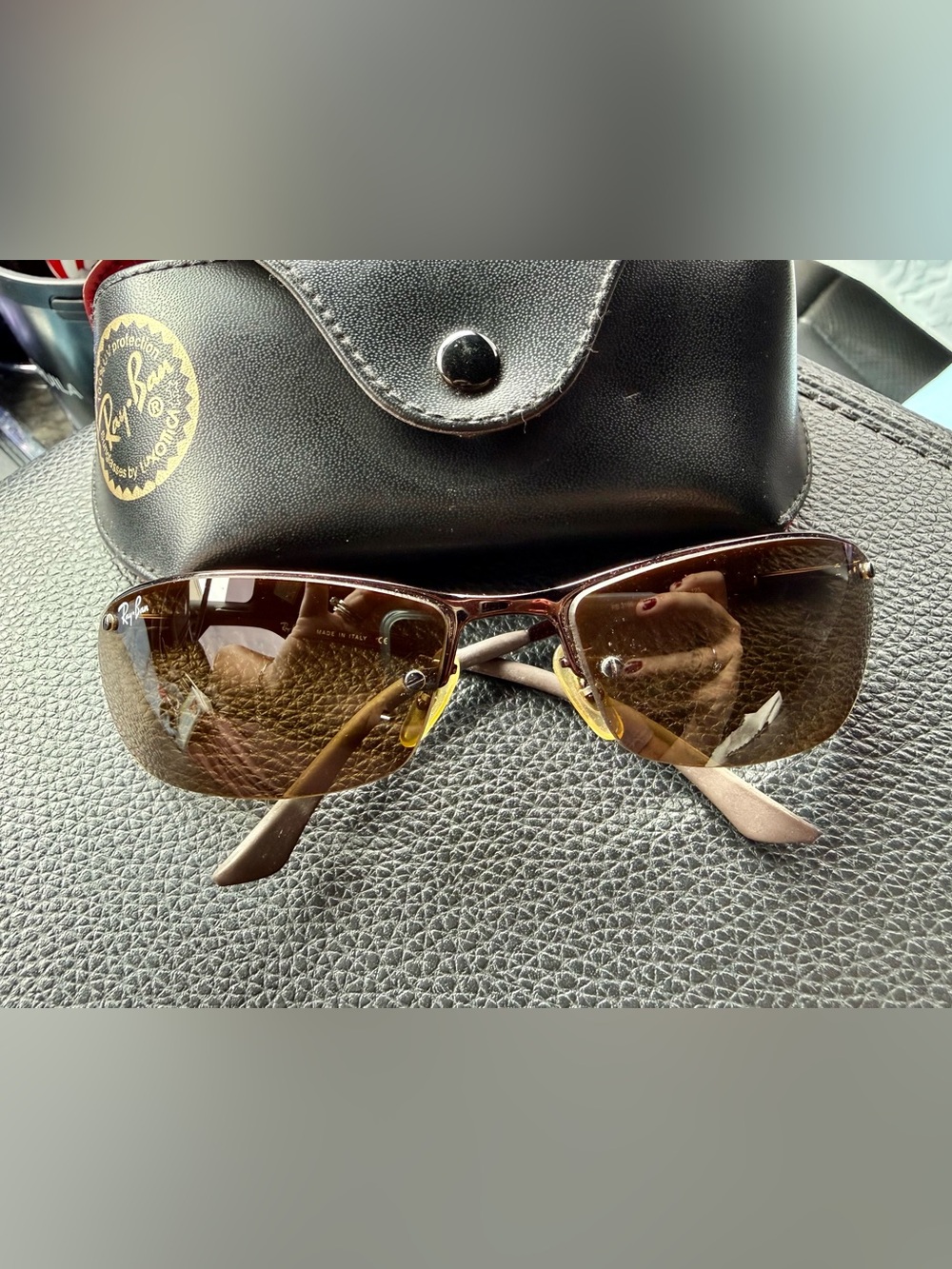 Ray-Ban Brown Gradient Rimless Sunglasses RB 3186